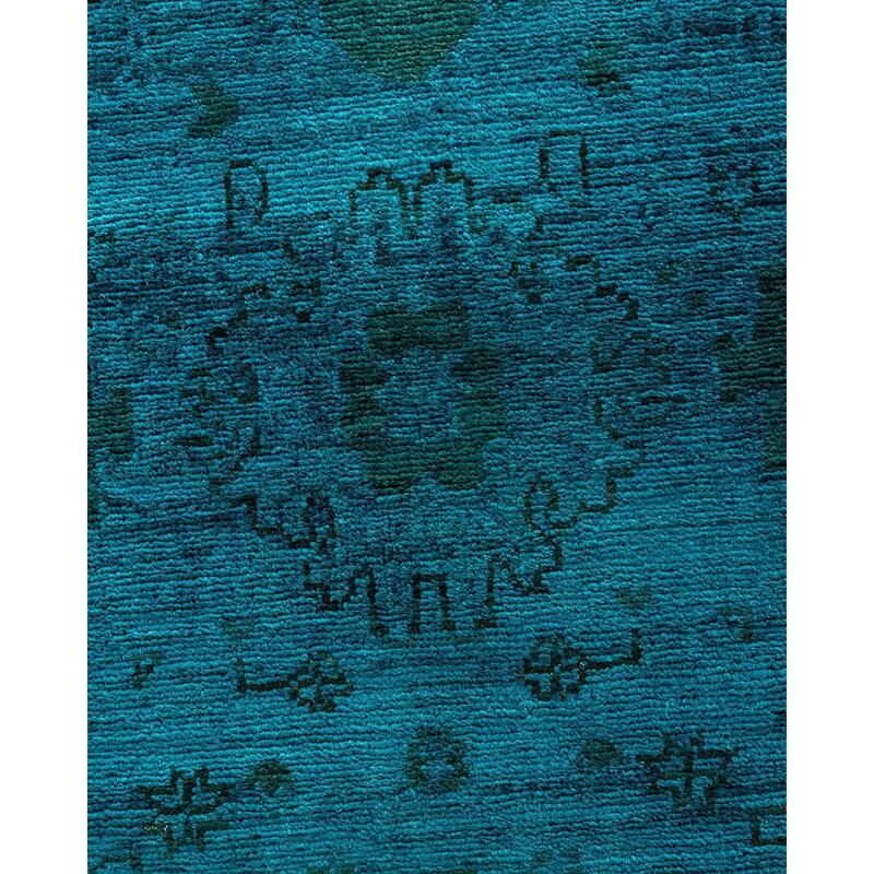 Contemporary Overdyed Wool Hand Knotted Runner - 2' 7" x 10' 2"