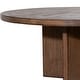 preview thumbnail 40 of 39, Landon Round Reclaimed Pine Natural Finish Dining Table with Cross Base
