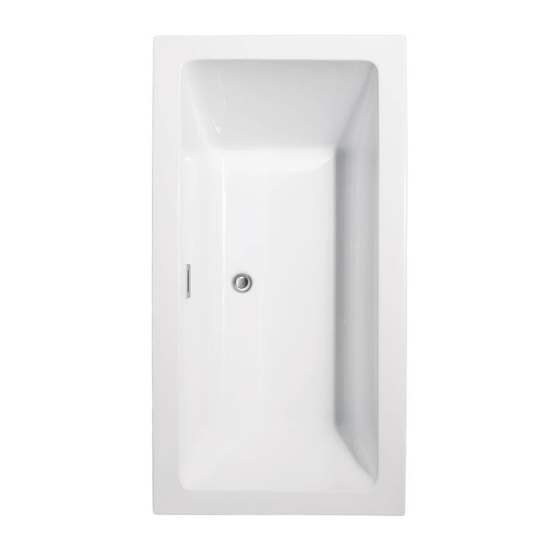 Wyndham Collection Melody 60" Free Standing Acrylic Soaking Tub with