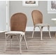 preview thumbnail 2 of 15, SAFAVIEH Dining Rural Woven La Rochelle Antiqued Oak Finish Taupe Dining Chairs (Set of 2) - 21" W x 18" D x 36" H