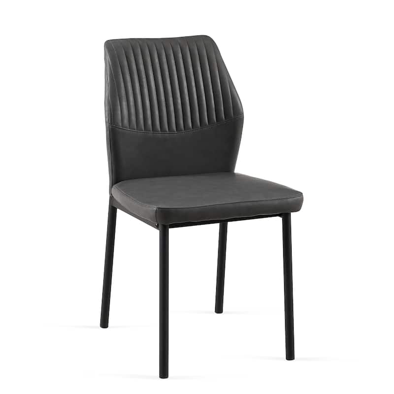 Leather Kitchen Chair Side Chair with Metal Legs, Accent Chair Office Chair Upholstered Chair Meeting Room Chair