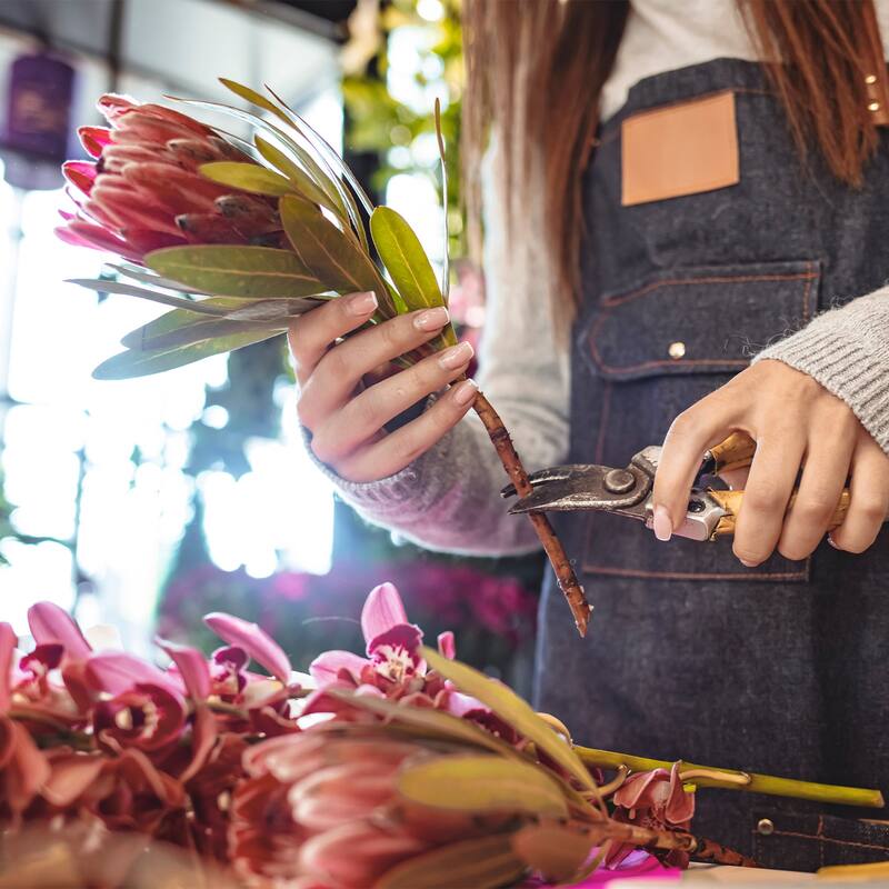 Double Sided Color Flower Wrapping Paper Pink 22.8"x22.8" Waterproof 20Pcs