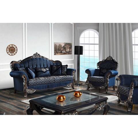 Gezal Traditional Rolled Arms 4-piece Living room Two Sofa and Two Arms chair set