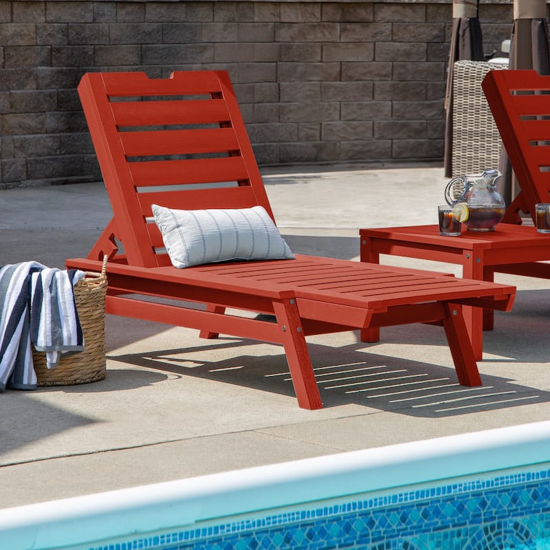 HIGHWOOD Crestone Stackable Commerical Chaise Lounge