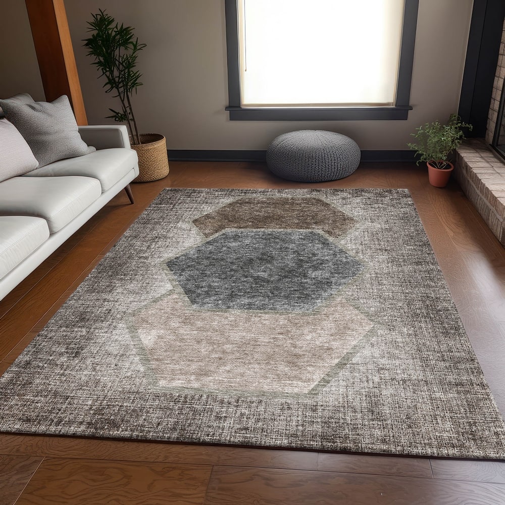 Premium Washable Super Soft Modern Hexy Mayfield Rug