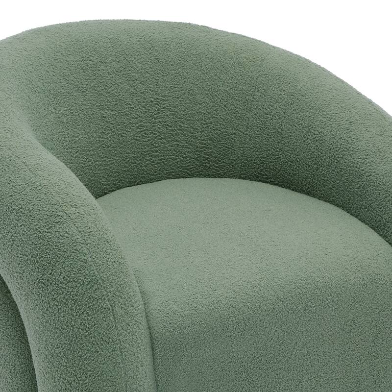 Upholstered Boucle Swivel Accent Chair
