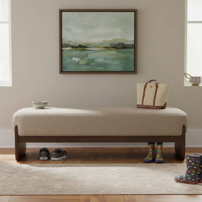 Christopher Knight Home - Havenport Modern Upholstered Bench with Textured Loop Yarn Fabric