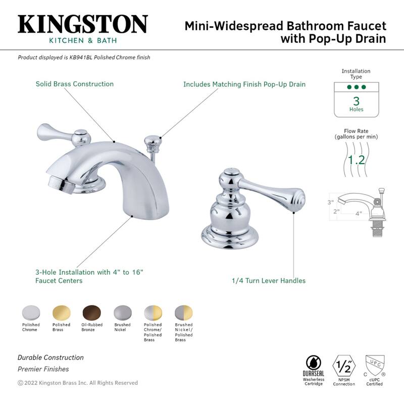 Vintage Mini-Widespread Bathroom Faucet