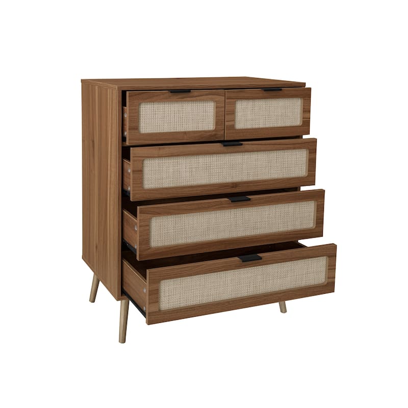 5 Drawer Cabinet, Accent Storage Cabinet, Suitable for Dining Room