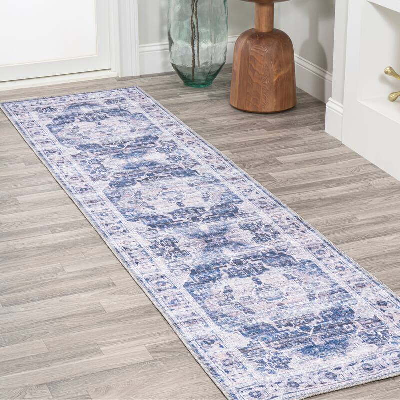 JONATHAN Y Dalyan Ornate Medallion Machine Washable Area Rug
