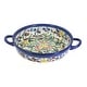 preview thumbnail 14 of 13, Blue Rose Polish Pottery 152 Vena Small Round Baker with Handles Atlantis