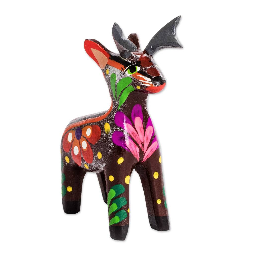 Novica Handmade Deserving Deer Wood Figurine