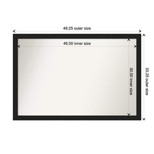 30.00 in. W x 22.00 in. H Framed Rectangular  Bathroom Vanity Mirror in Midnight Blue