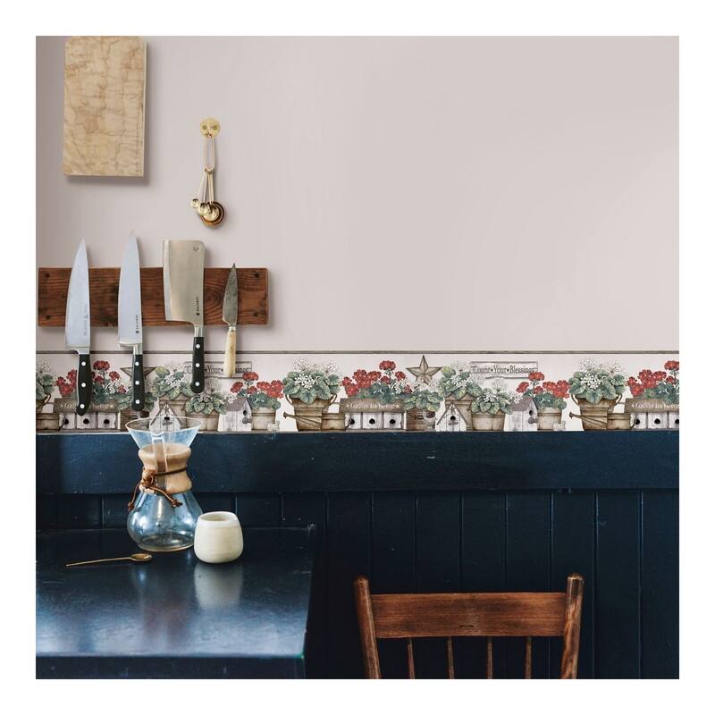 Chesapeake Geranium Multicolor Flower Pot Border - 6 x 180 x 0.025