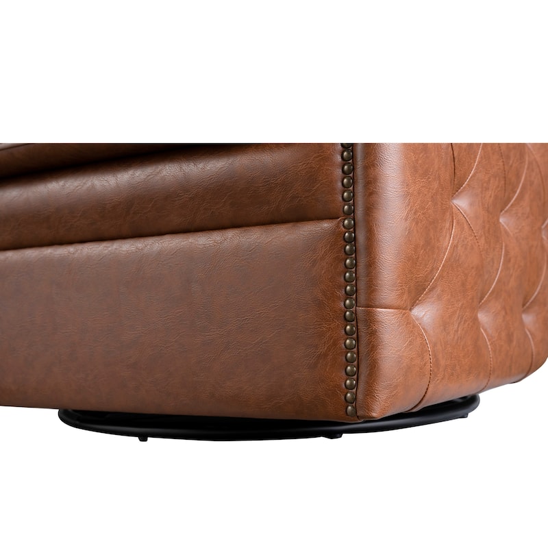 Madison Park Wilmette 360-degree Tufted Barrel Swivel Chair