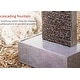 preview thumbnail 3 of 5, XBrand Free Standing Textured Water Fountain w/Pedestal, Indoor Outdoor Décor, 32.5 Inch Tall, Black