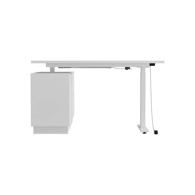 Height Adjustable Standing Desk with Storage Ergonomic Sit-Stand Workstation