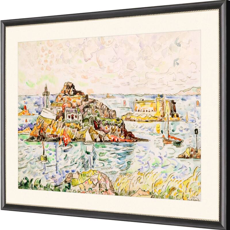 Morlaix Framed Art Giclee Under Glass - Multi-Color