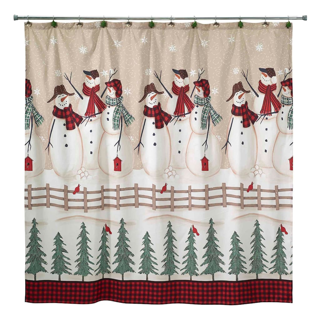 Avanti Linens Snowmen Gathering Shower Curtain