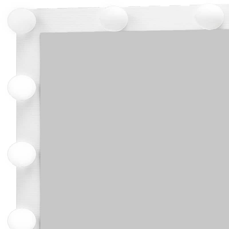 Moasis Large White Vanity Desk with 11 Drawers Mirror Lights USB and Type C Ports for Bedroom