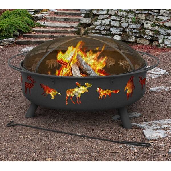 Shop Landmann 28915 Super Sky Sturdy Steel Fire Pit Black Free