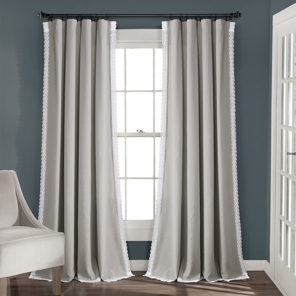 The Gray Barn Kind Koala Vintage Farmhouse Light Filtering Curtain Panel Pair