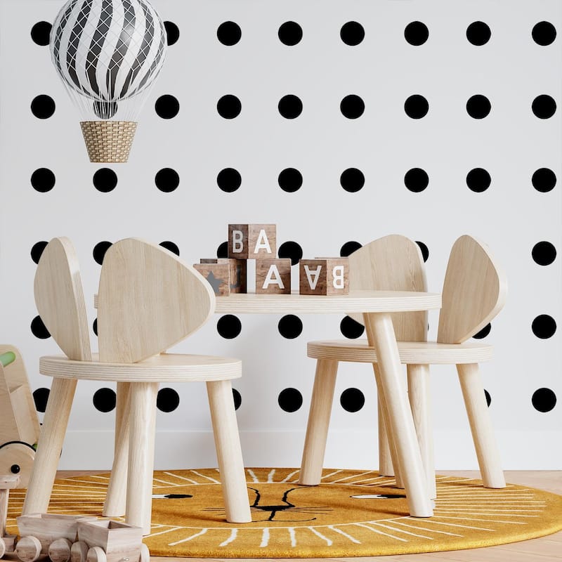 Polka Dots Classic Black Wall Stickers Home Decals Nursery Decors