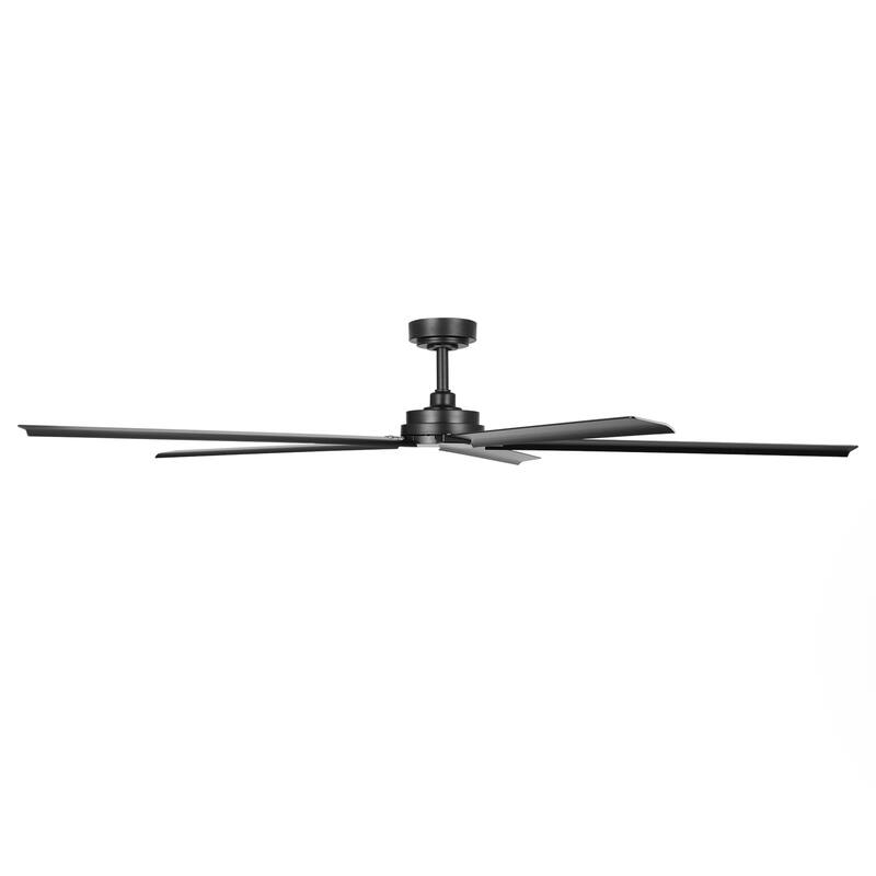 72" Black Industrial Waterproof Aluminum Large Outdoor Ceiling Fan with Remote