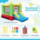 preview thumbnail 8 of 7, Inflatable Bounce House Kids Blow-up Bouncer with Slide with 480W Blower - 117" x 80" x 74.5"
