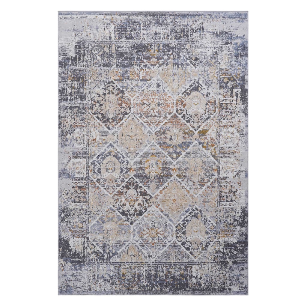 LOOM & LUXE Collection Multi/Traditional Non-Shedding Area Rug