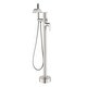 preview thumbnail 14 of 12, Freestanding Tub Faucet With Hand Sprayer Floor Mount Roman Bathtub Faucet Modern Waterfall Tub Filler Trim With Handheld Showe Brushed Nickel