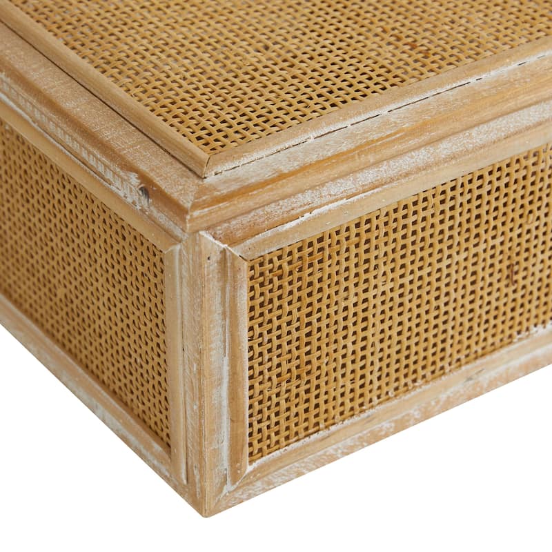 Wood Decorative Box with Lid - Set of 2 Brown - Roche River Decor