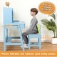 preview thumbnail 6 of 16, Modern Classic Desk,Children's Desk, Solid Wood Desk, Family Desk And Chair Set
