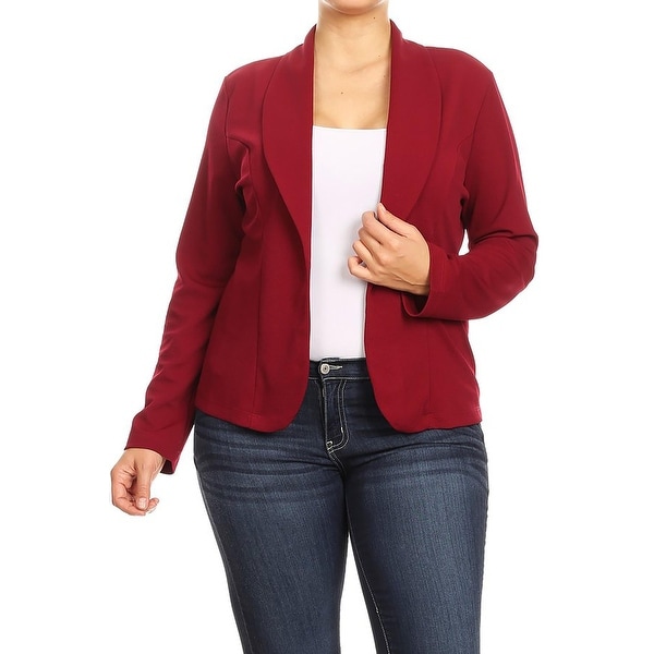 plus size long blazer jacket