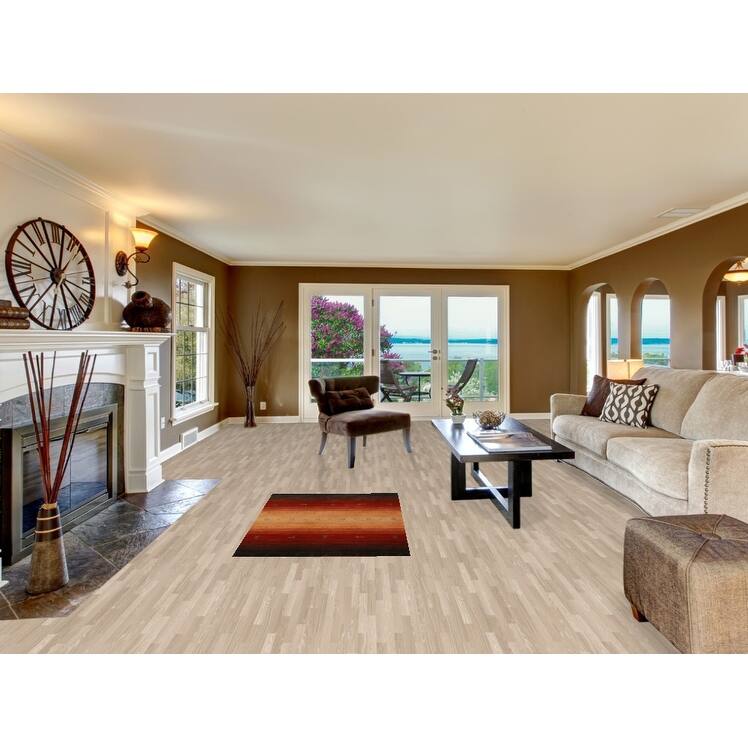 Striped Gabbeh Indian Rug Hand-Knotted Wool Carpet - 3'0" x 4'10"