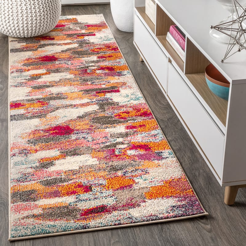 JONATHAN Y Groovy POP Modern Abstract Brushstroke Area Rug