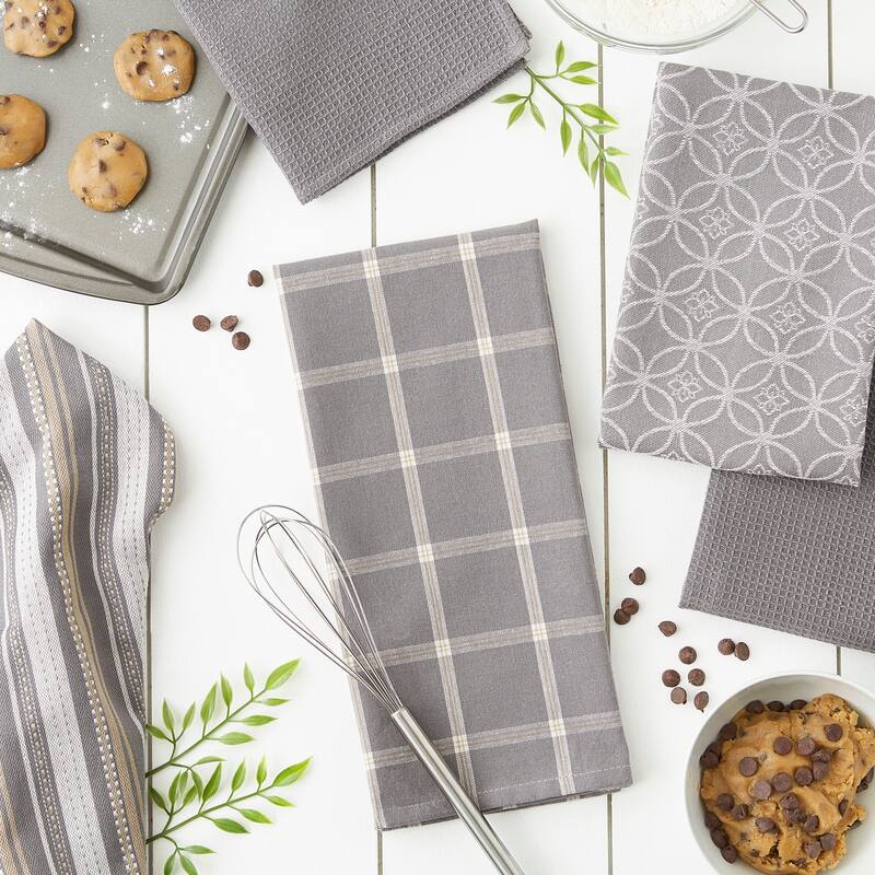 DII Assorted Kitchen Dishtowel & Dishcloths (Set of 5)