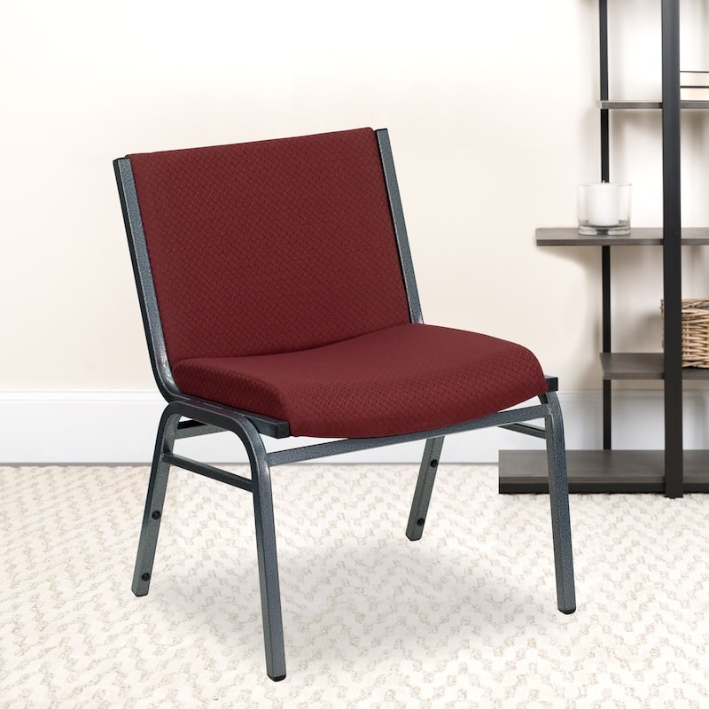 Big & Tall 1000 lb. Rated Fabric Stack Chair - 23.5"D x 24.25"W x 31.25"H - Burgundy Fabric