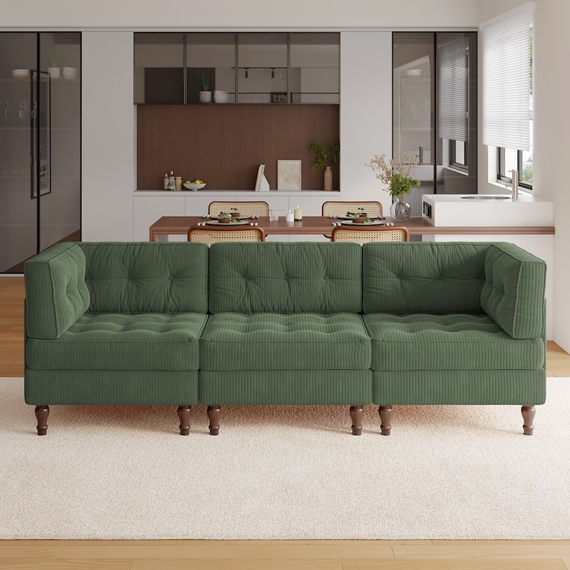 Madison Oversized Upholstered Corduroy Modular Sectional Sofa