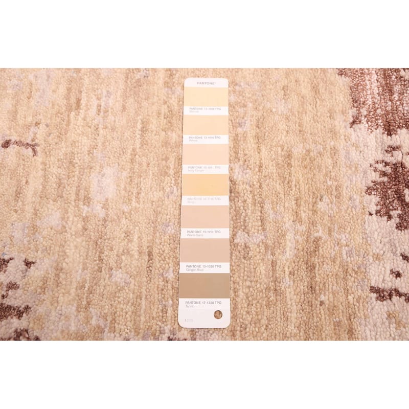 ECARPETGALLERY Hand-knotted Legacy Tan Silk, Wool Rug - 8'10 x 11'10
