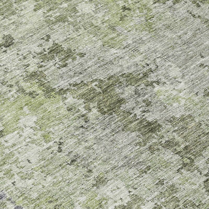Machine Washable Indoor/ Outdoor Abstract Contemporary Chantille Rug