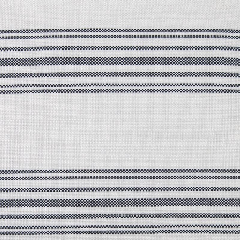 HiEnd Accents Prescott Striped Linen Weave Piped Edge Envelope Pillow, 18"x18"
