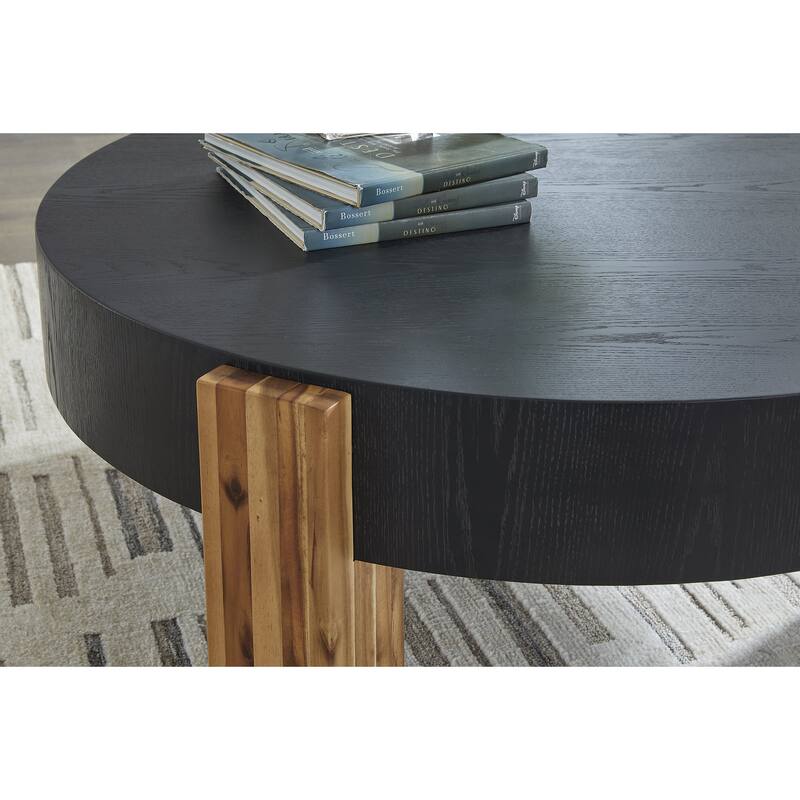 Signature Design by Ashley Breenmore Black/Brown Table (Set of 2) - 43.5" W x 43.5" D x 18" H