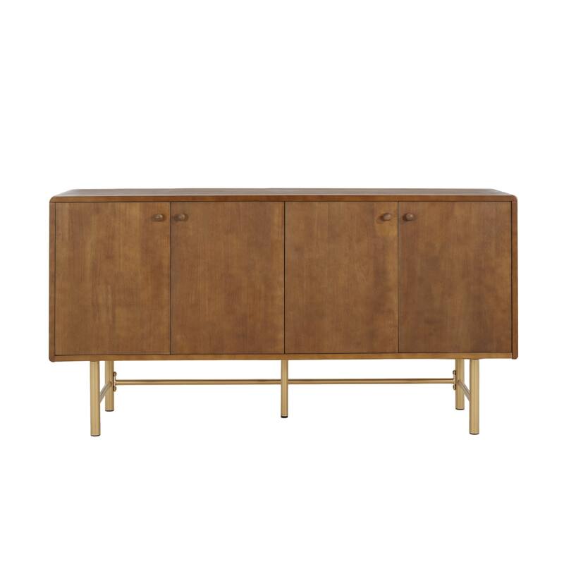 Christopher Knight Home - Adrian Modern Sideboard Buffet Cabinet with Sleek Metal Base