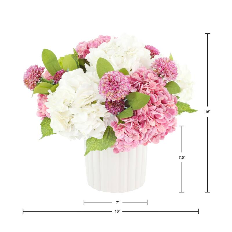 Hydrangea and Dahlia Centerpiece - 16