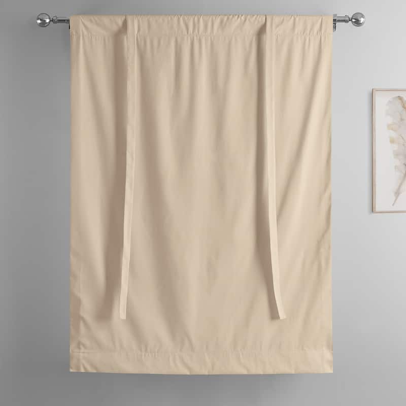 Exclusive Fabrics Solid Cotton Tie-Up Window Shade (1 Panel)