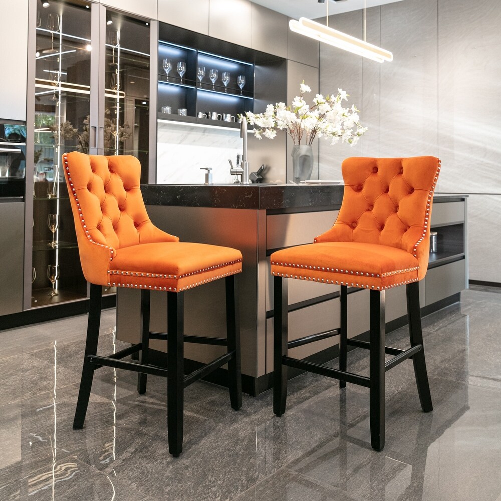 Orange Counter and Bar Stools Bed Bath Beyond