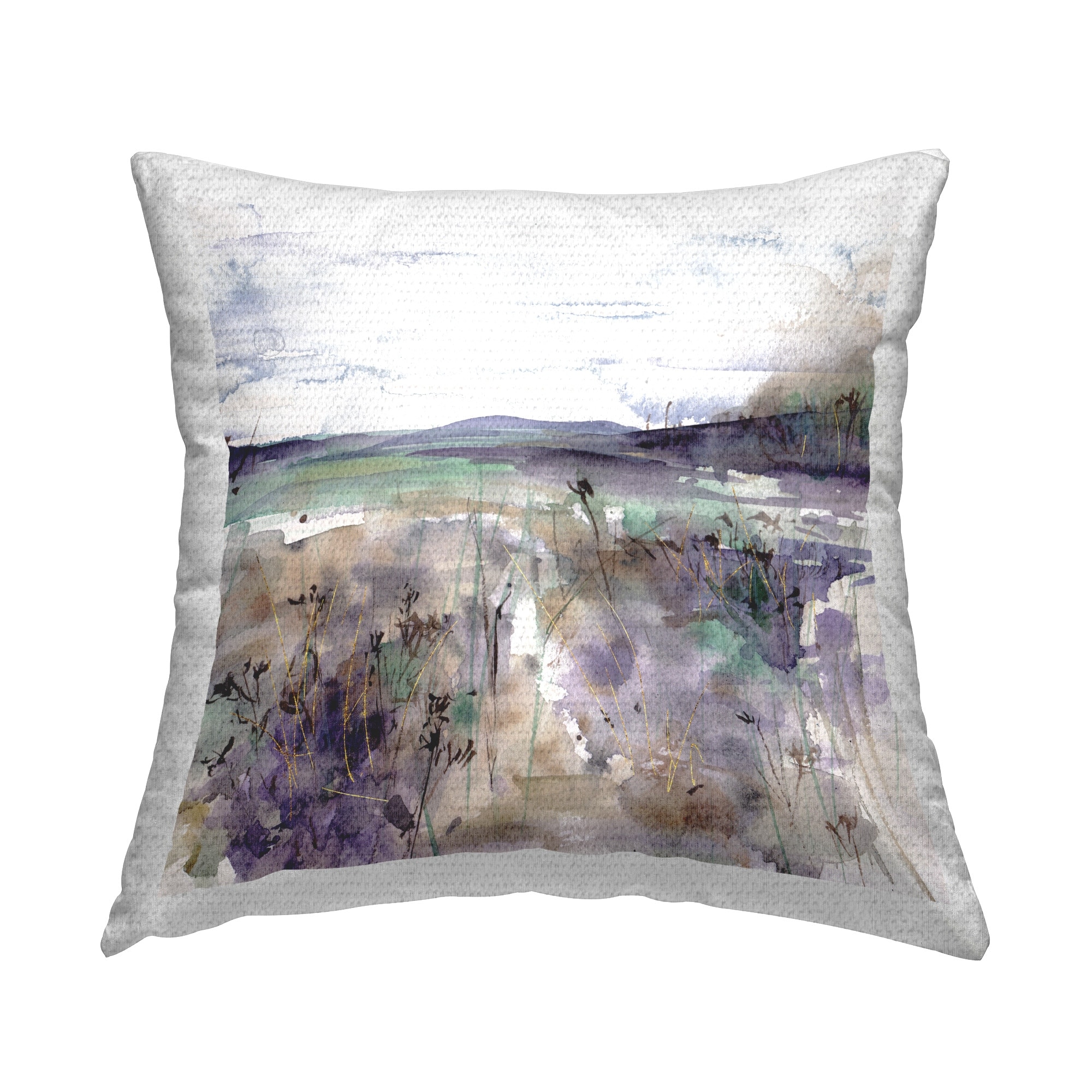 Stupell Abstract Distant Mountain Printed Outdoor Throw Pillow Design by Melissa Wang