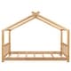 preview thumbnail 8 of 16, Twin Size Platform Bed, Wooden Twin Playhouse Bed with Roof for Kids