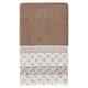 Authentic Hotel and Spa 100% Turkish Cotton Aiden White Lace Embellished Hand Towel - Latte